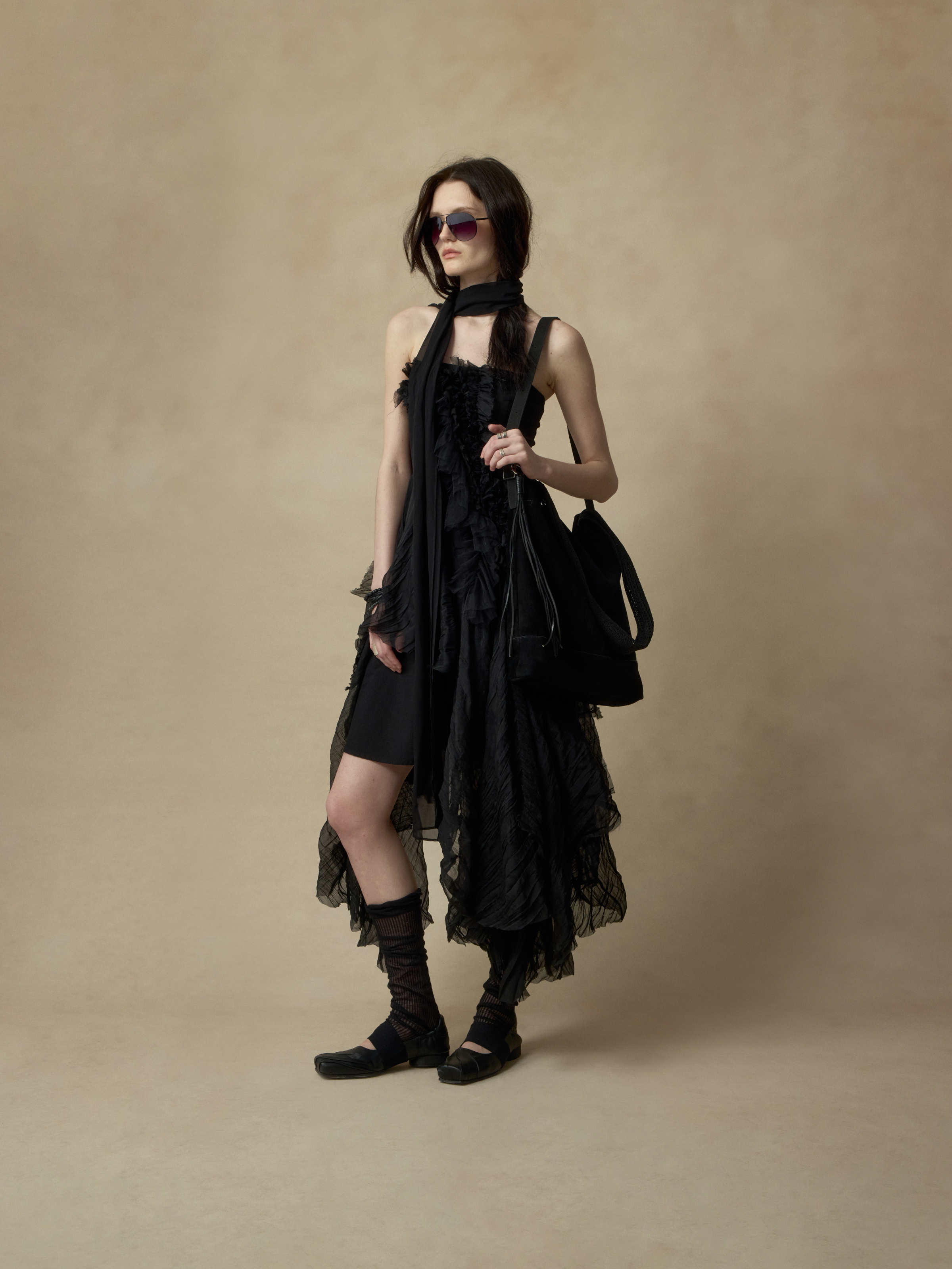 Black Suede Tote Bag