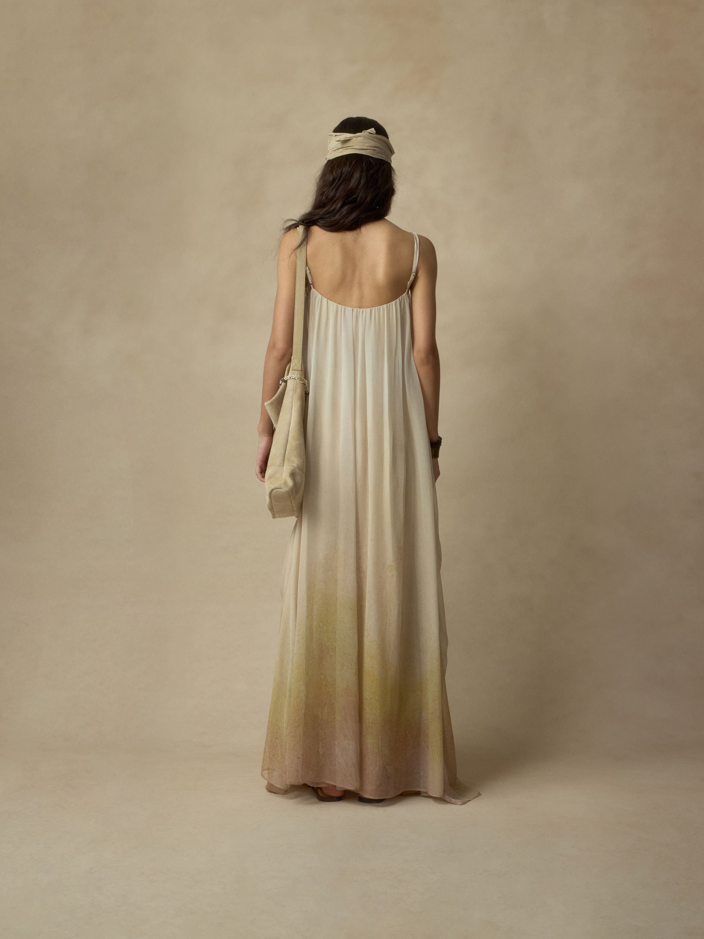 Cream Yellow Ombre Camisole Dress