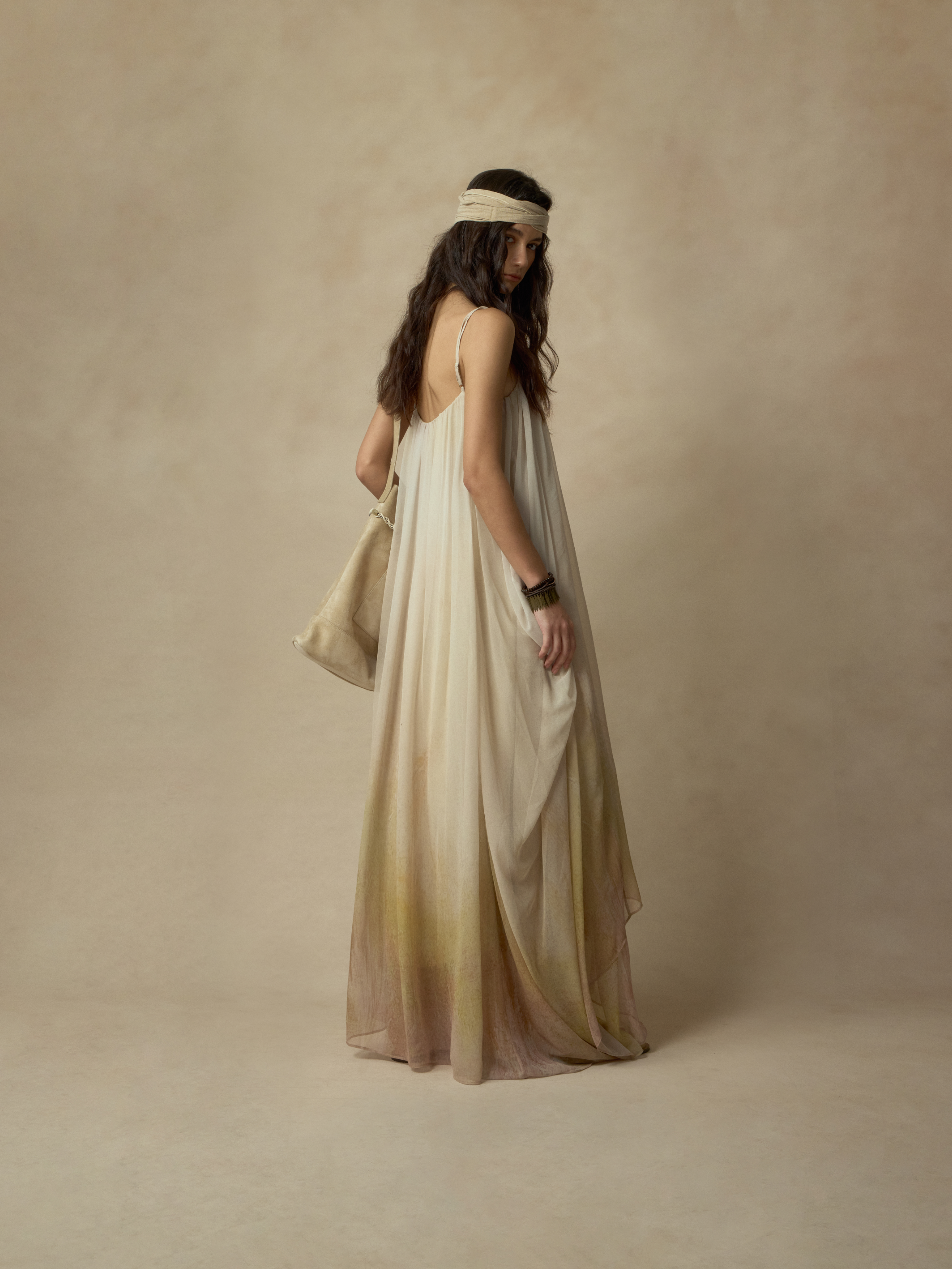 Cream Yellow Ombre Camisole Dress