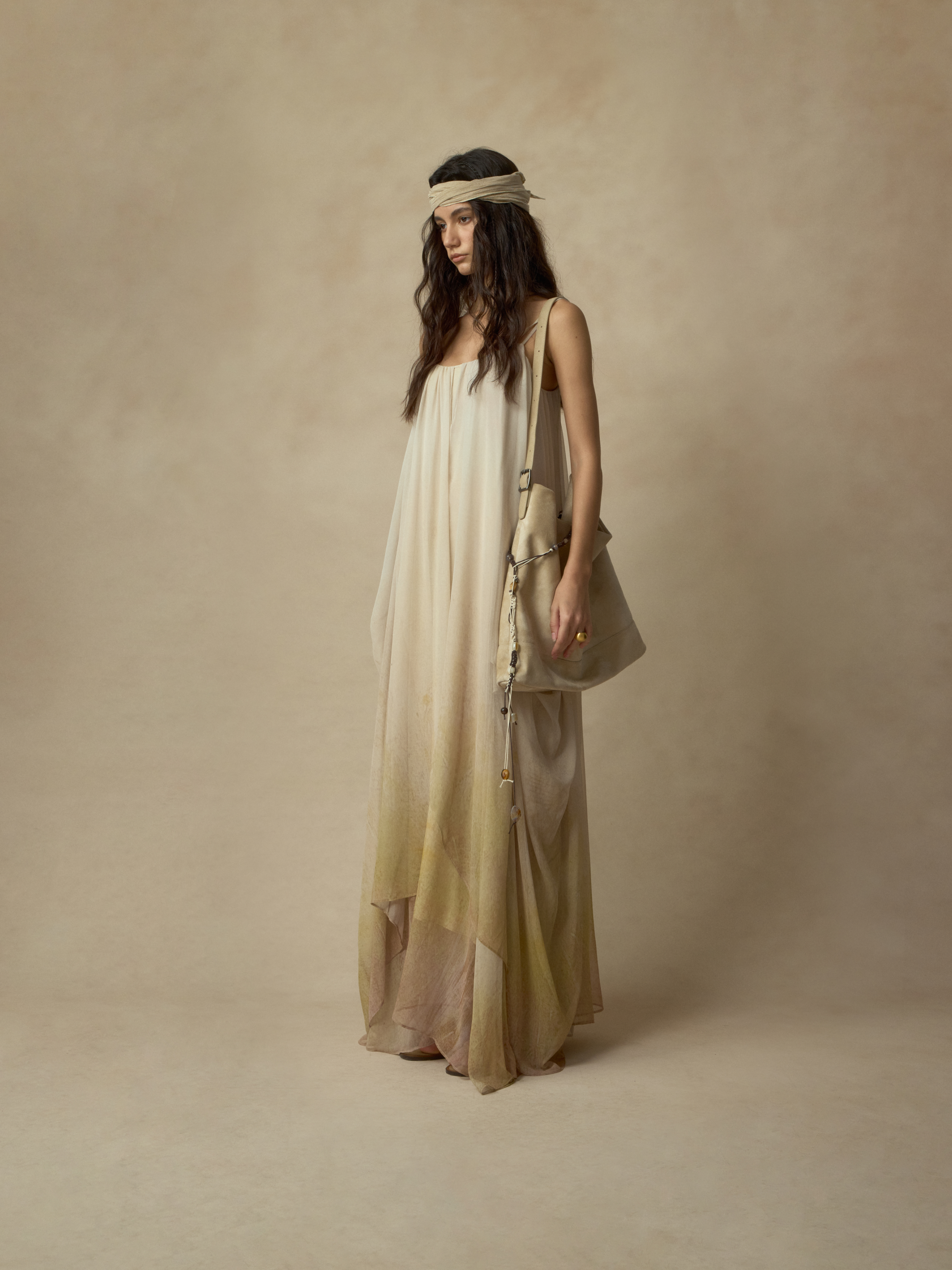 Cream Yellow Ombre Camisole Dress