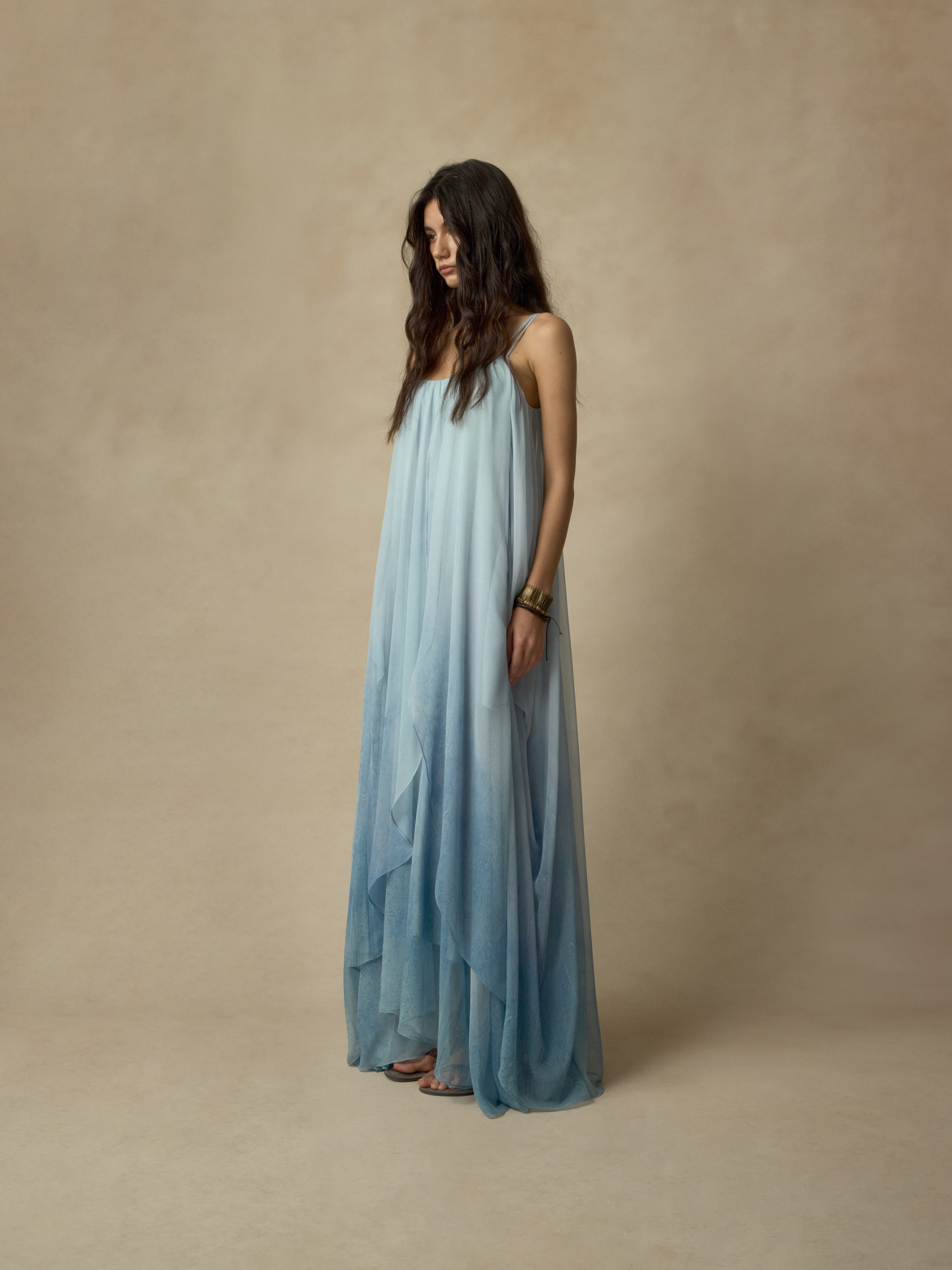 Sky Blue Ombre Camisole Dress