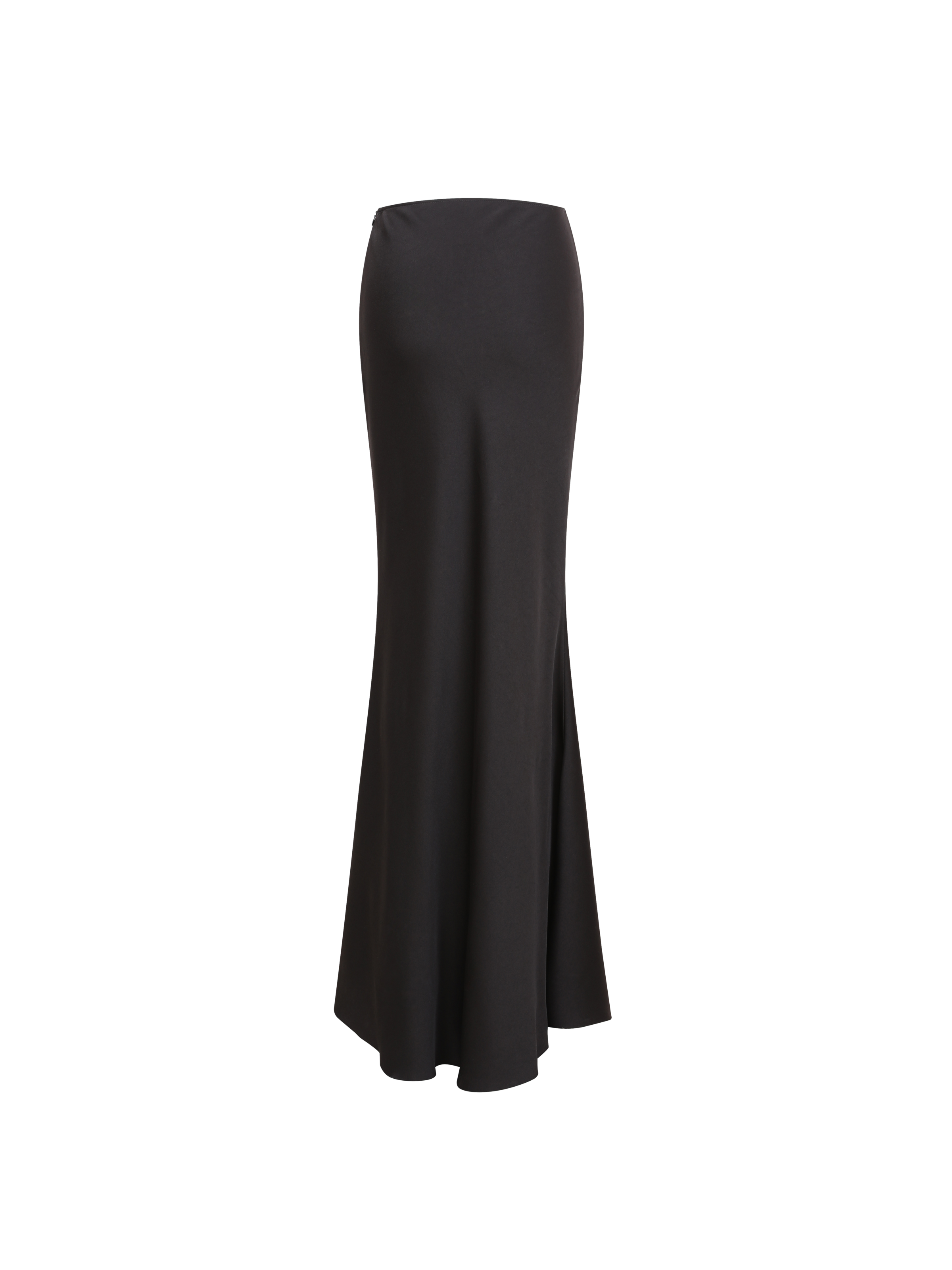 Black A-Line Straight Skirt