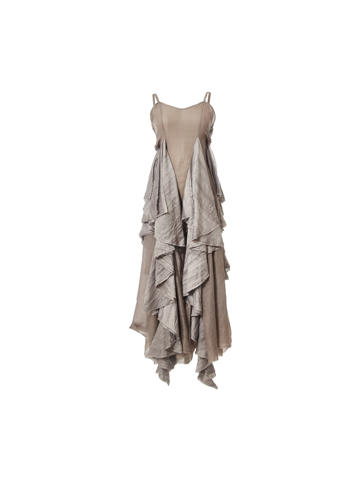 Khaki Ramie Overall Dress