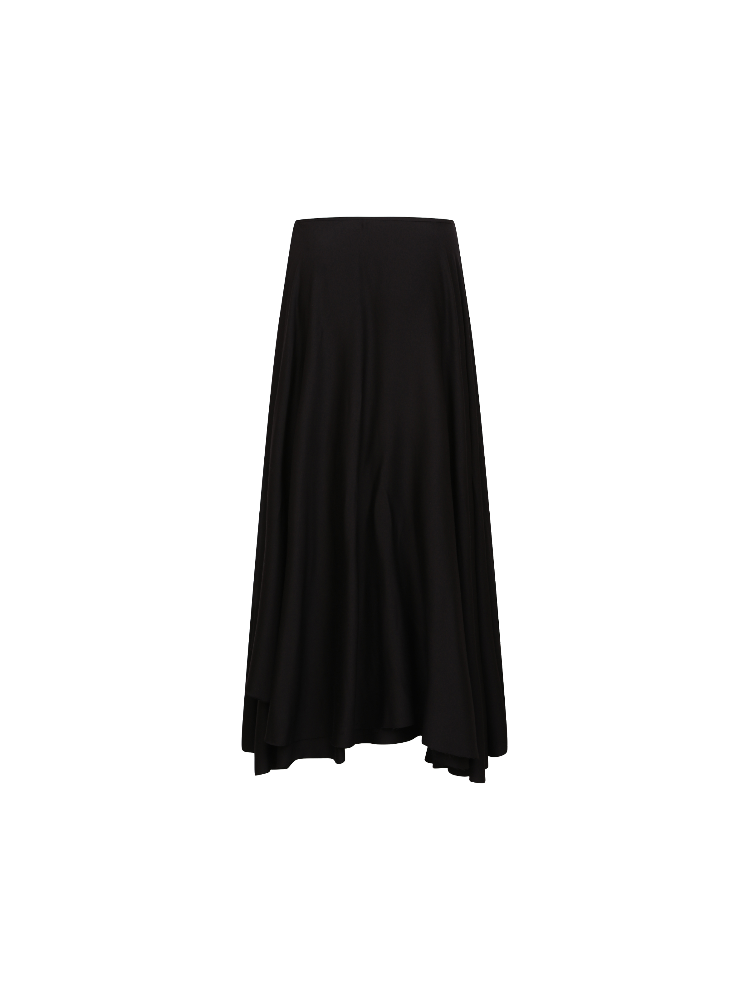 Black Staggered Layers Skirt