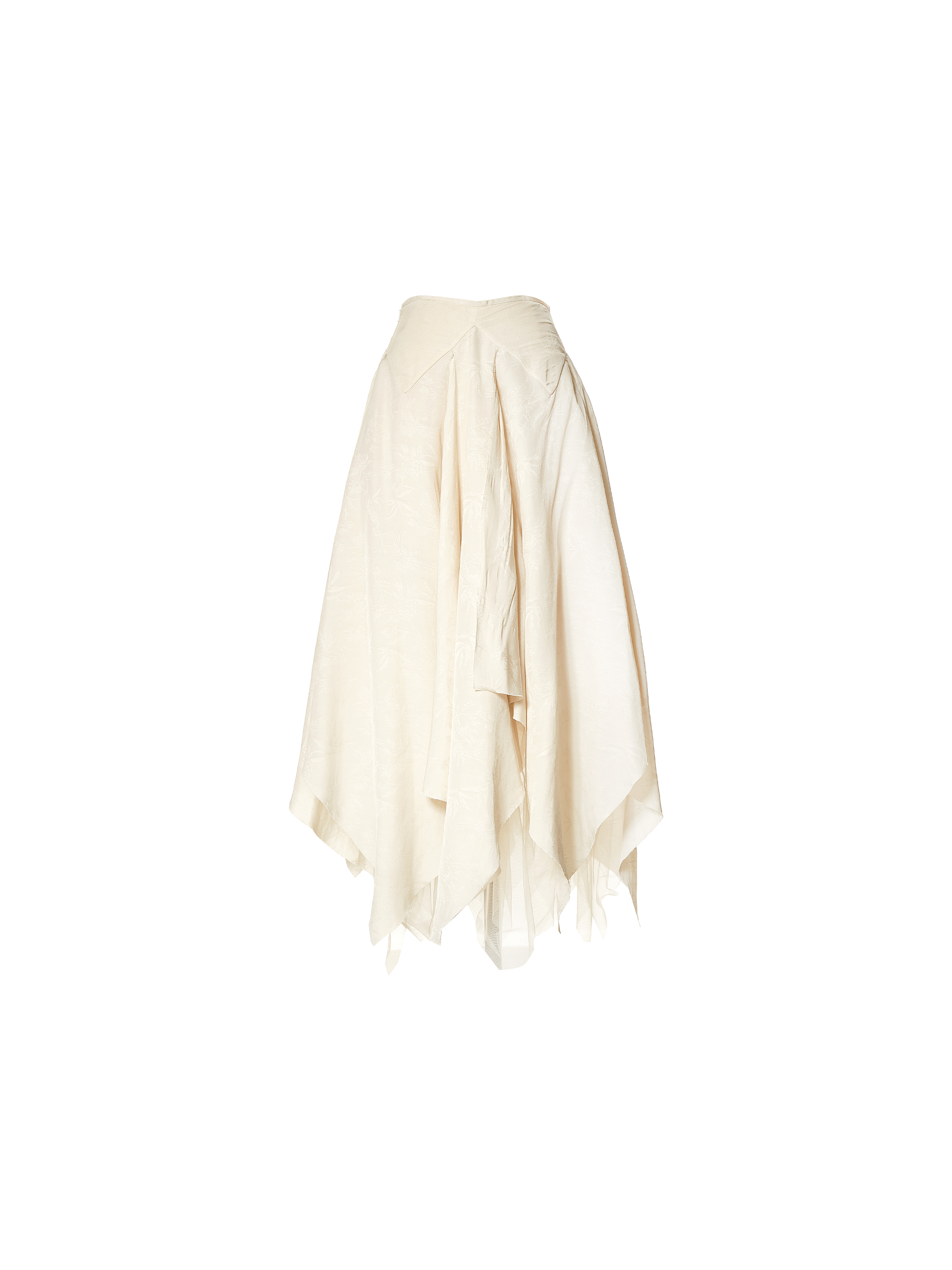 White Layered Sarees Skirt