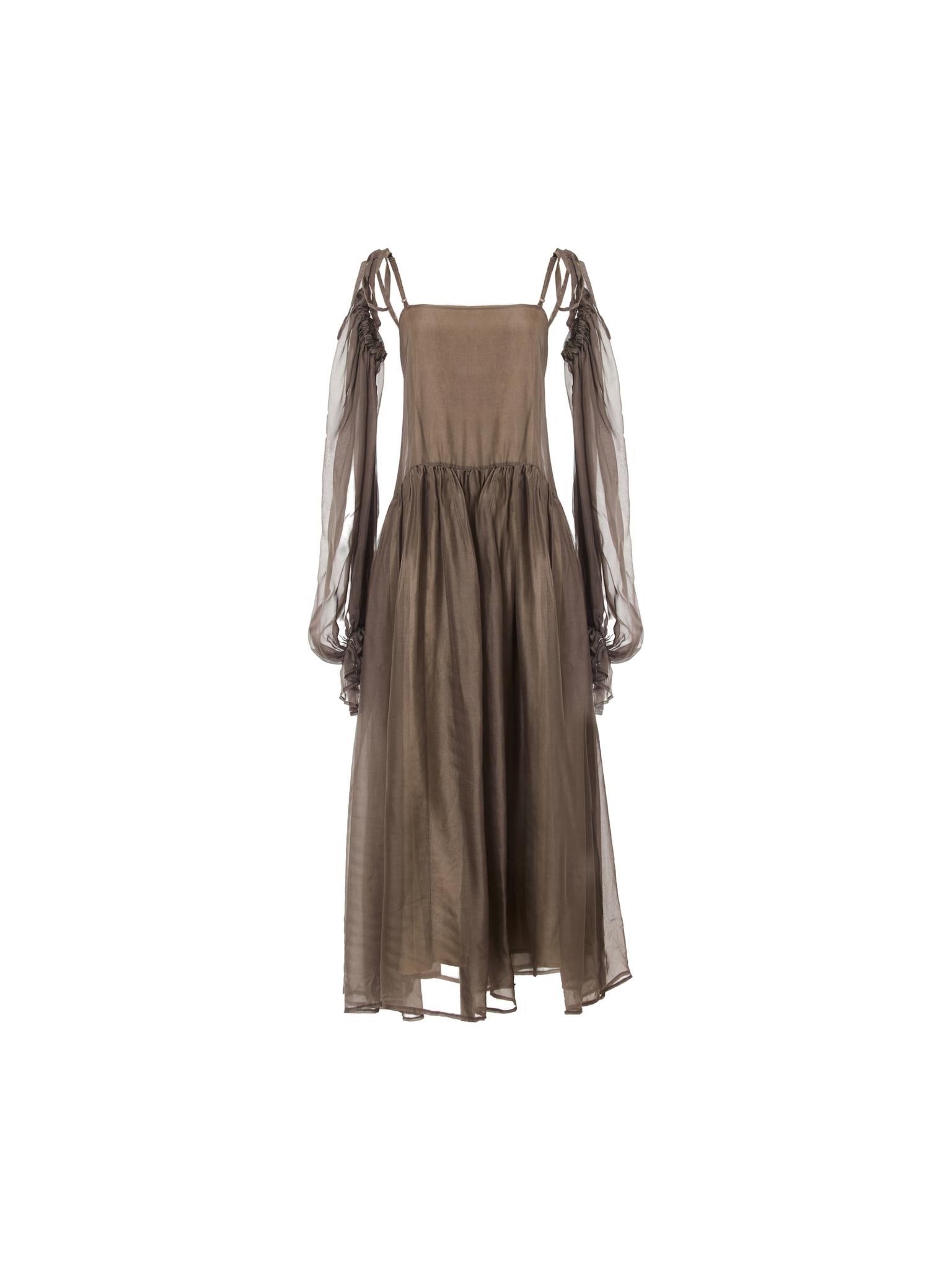 Sage Green Long Sleeve Tent Dress ELYWOOD