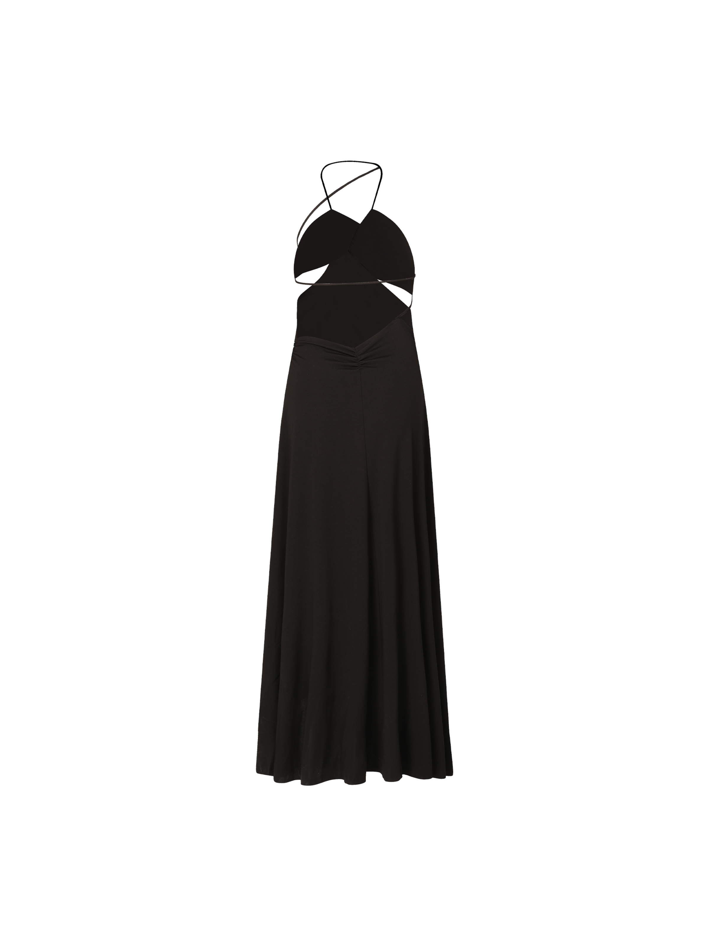 블랙 홀터 드레스