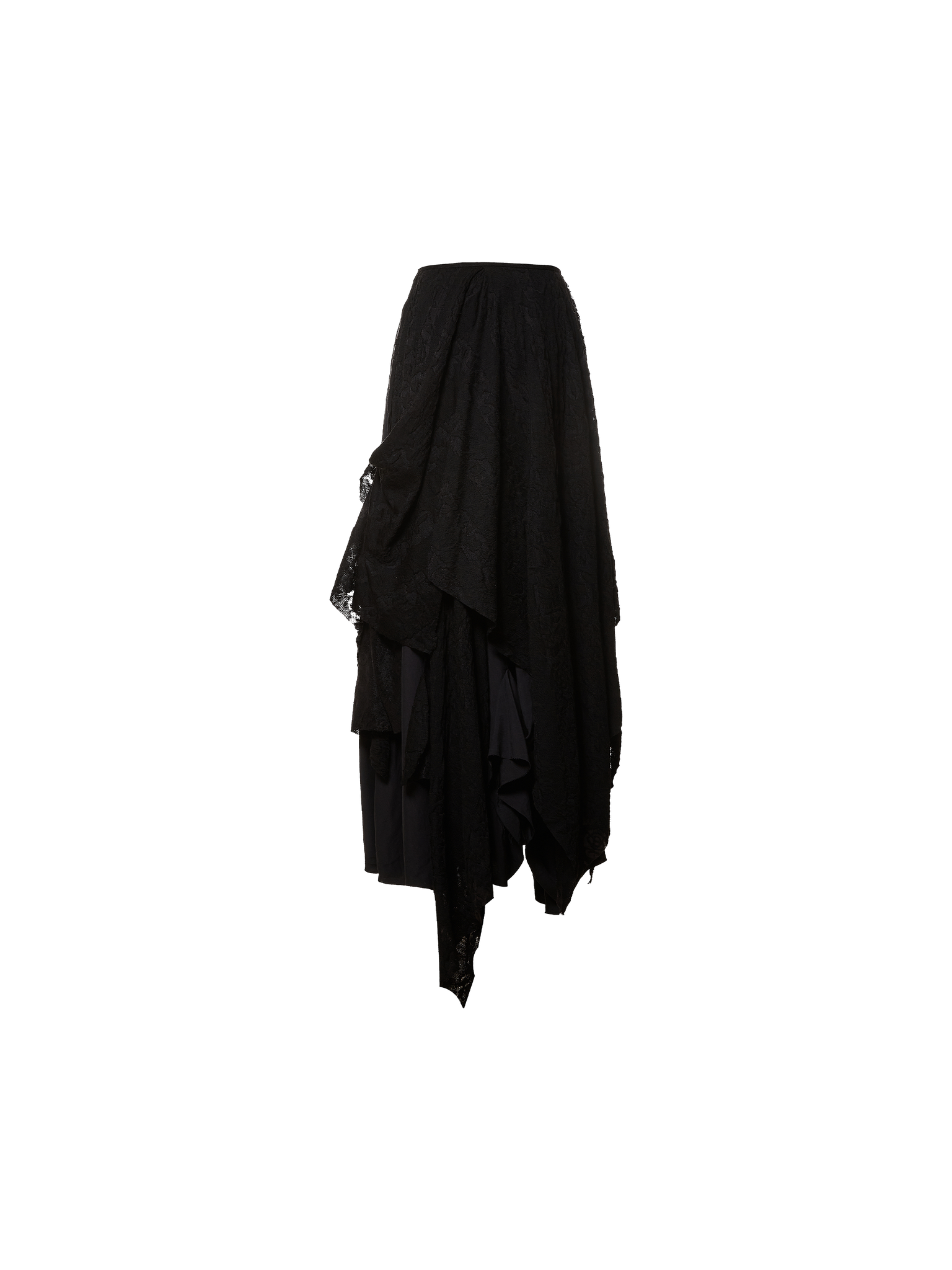 Black Draped Skirt