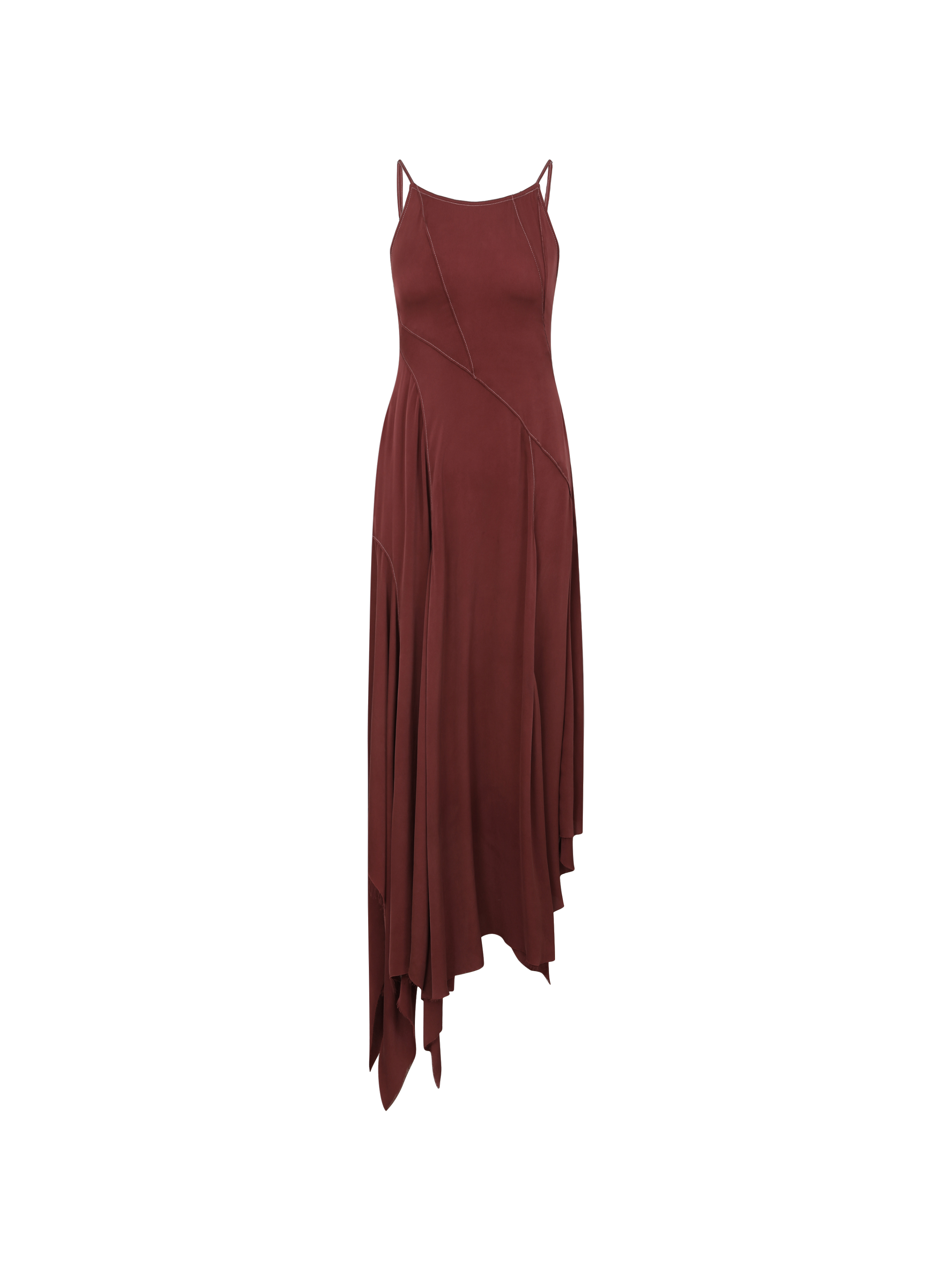 Rouge Slip Dress In Silk