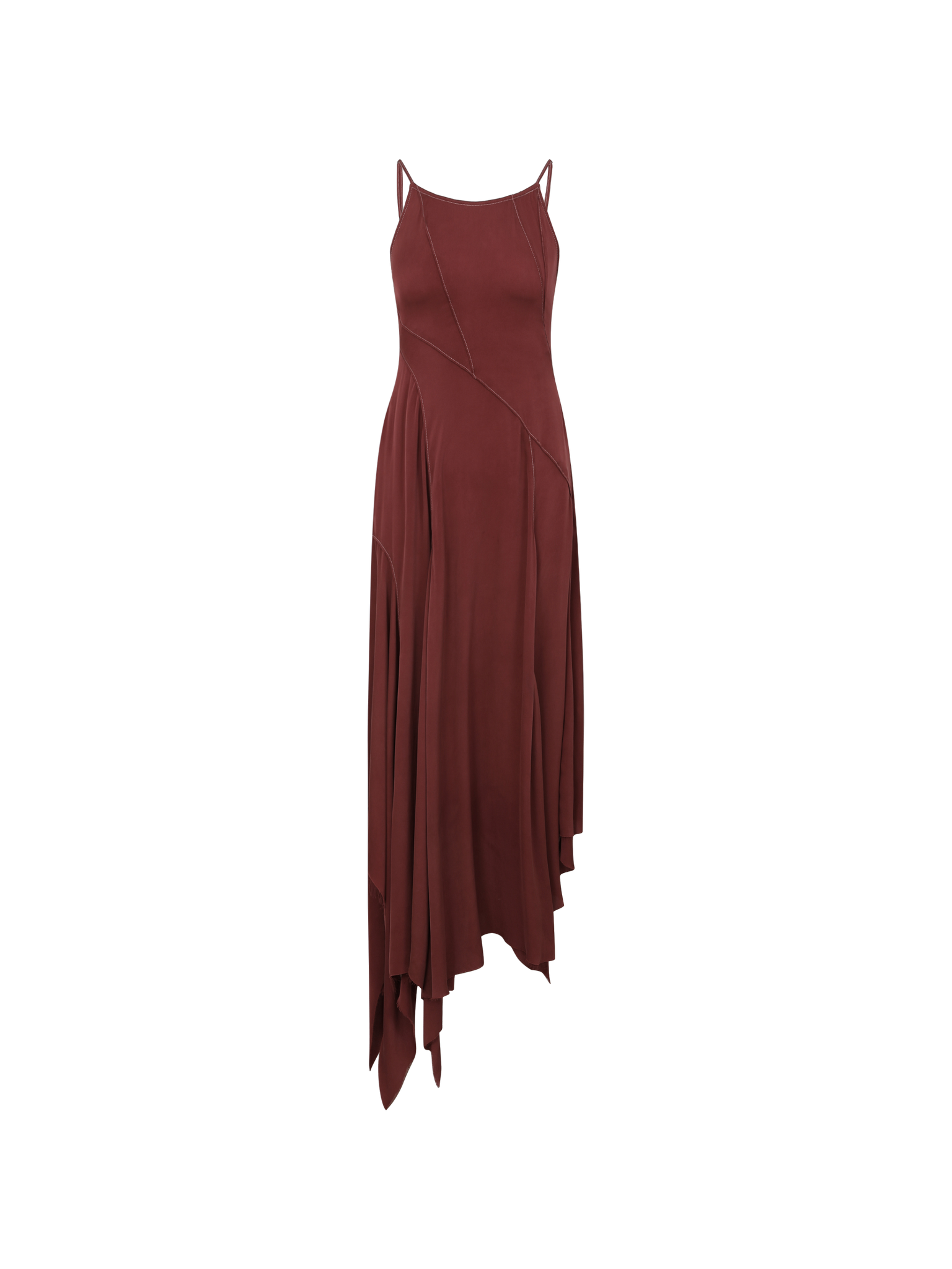 Rouge Slip Dress In Silk