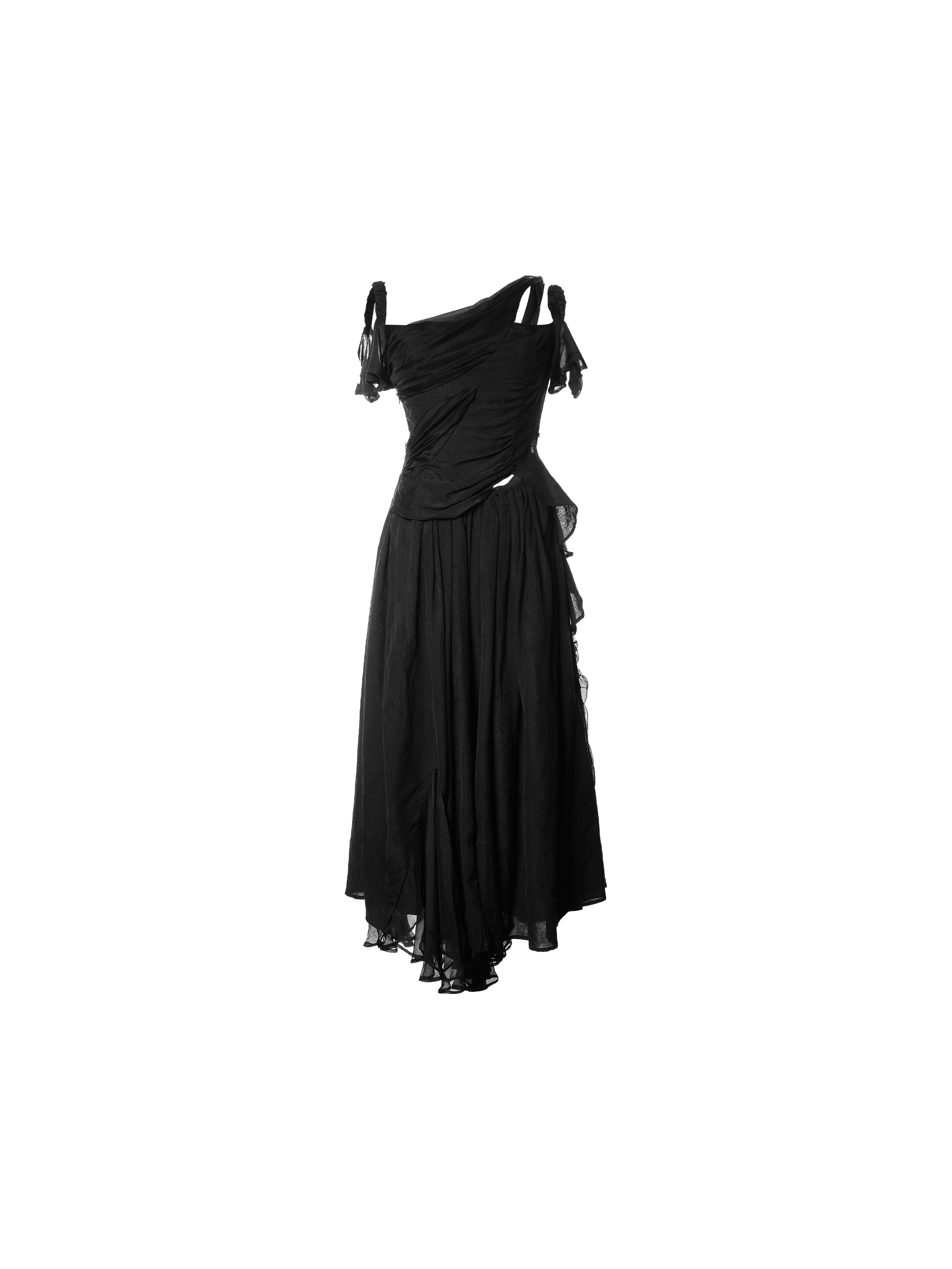Black Ruffle Sleeve Dress – ELYWOOD