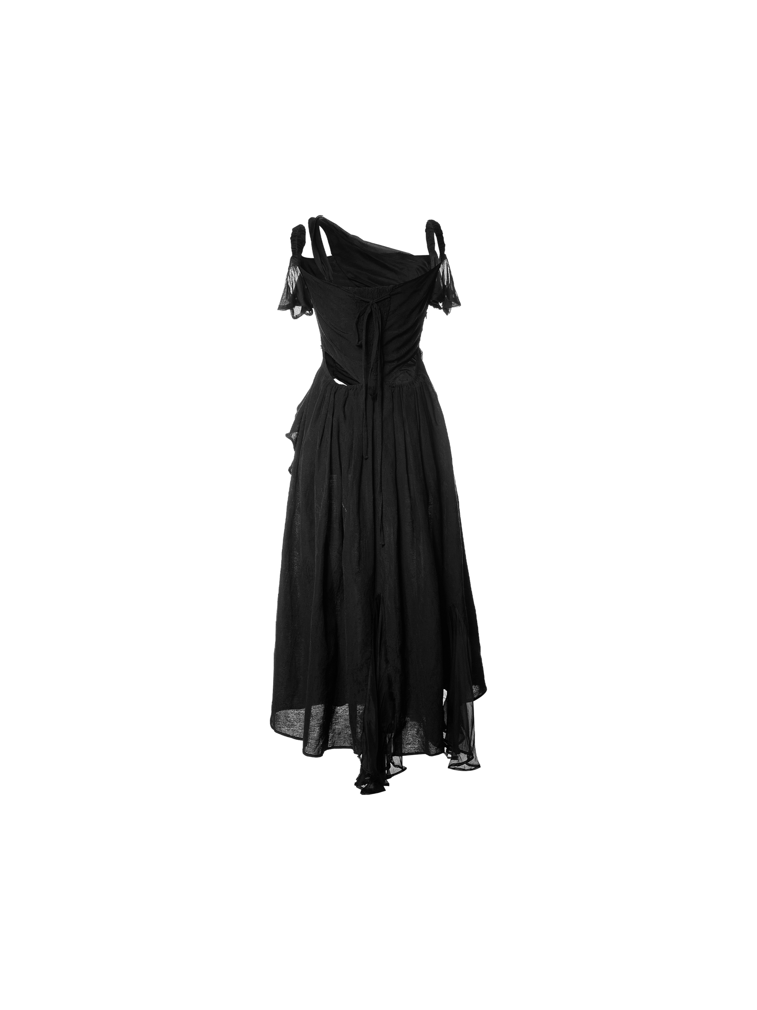 Black Ruffle Sleeve Dress – ELYWOOD