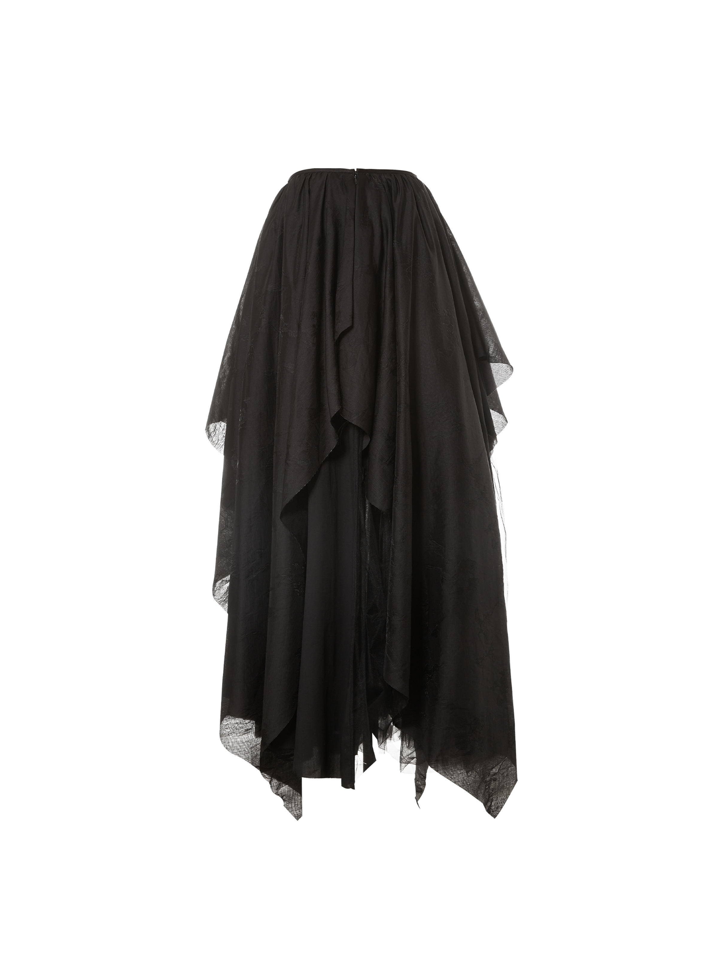 Black Multiple Layers Gauze Skirt