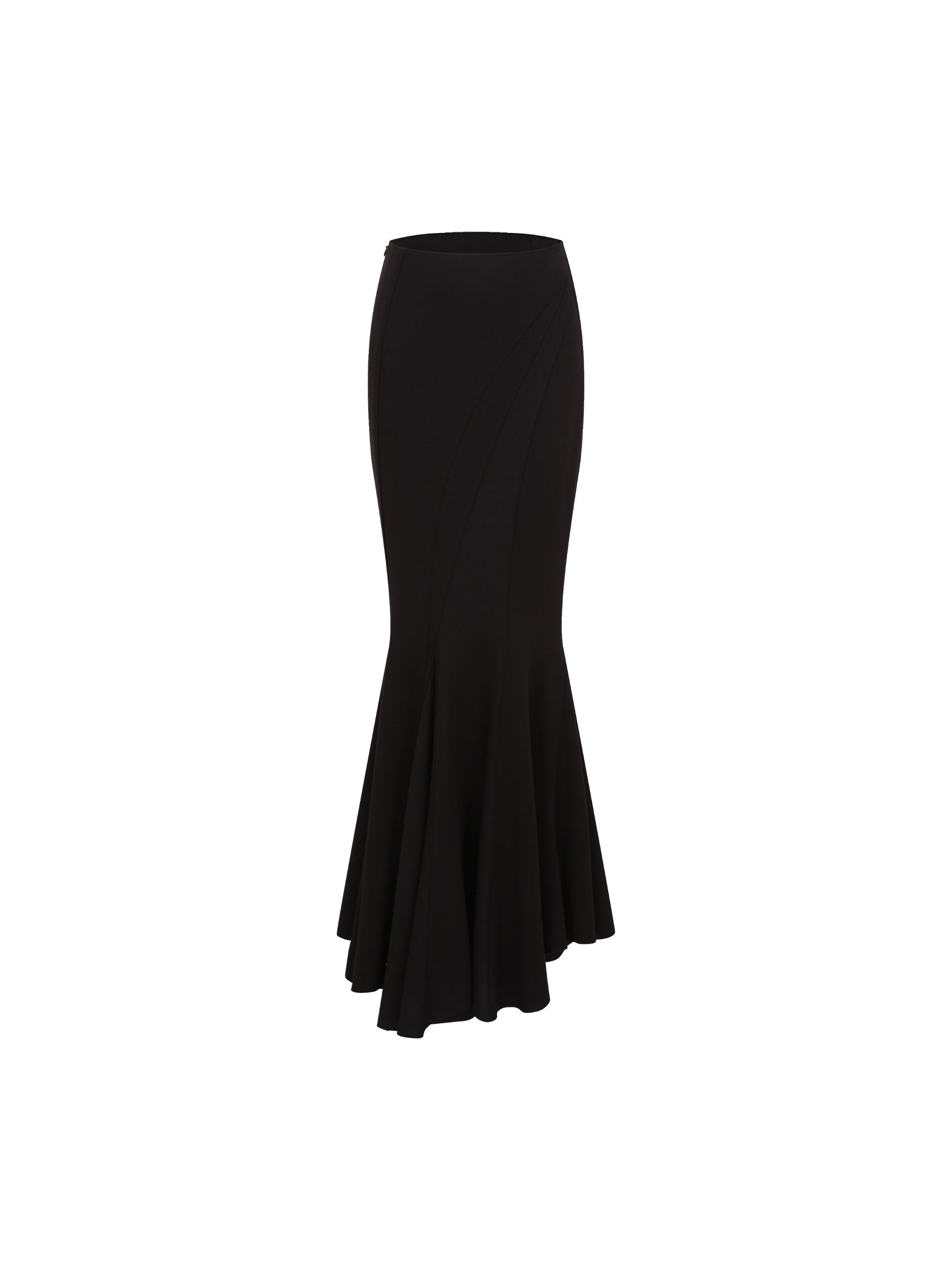 Black Mid-Length Mermaid Skirt