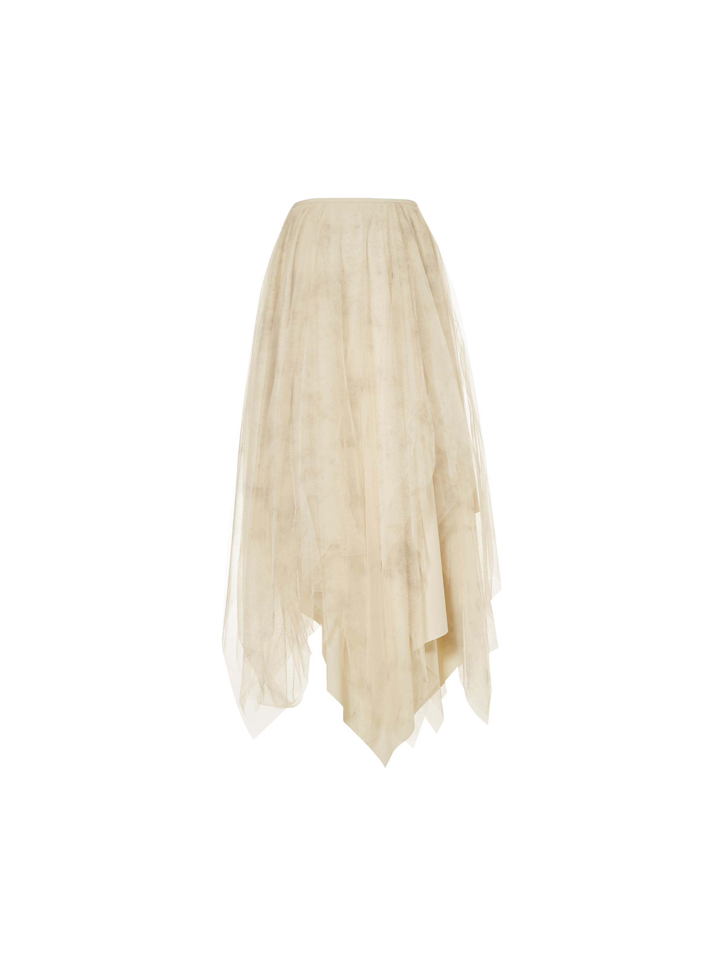 White Mid-Length Gauze Skirt