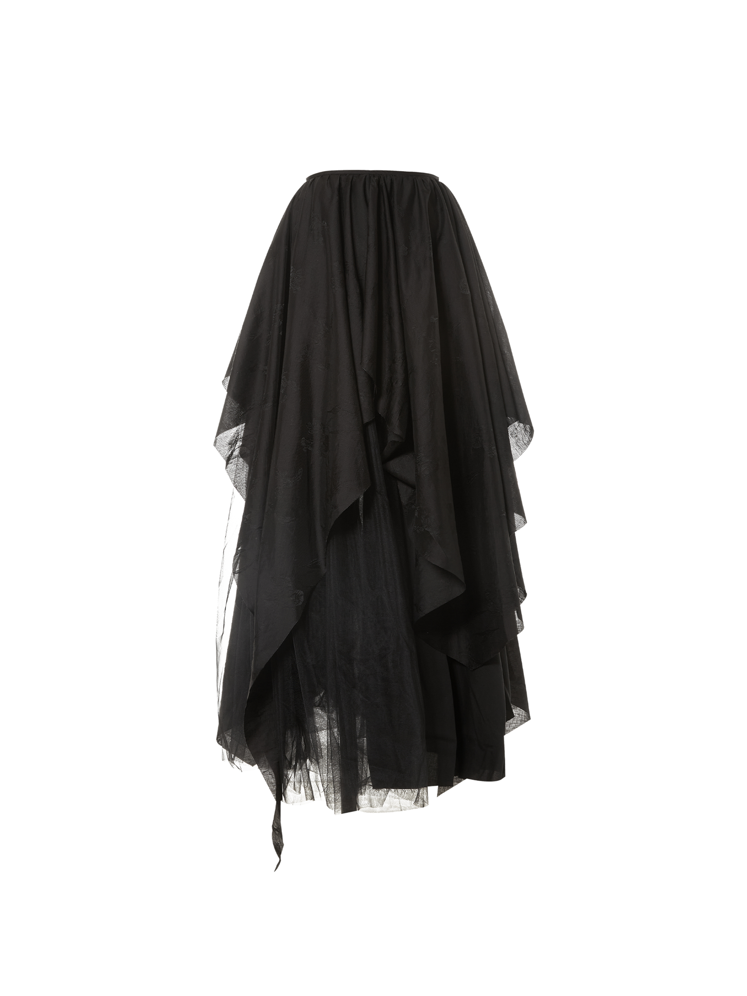 Black Multiple Layers Gauze Skirt