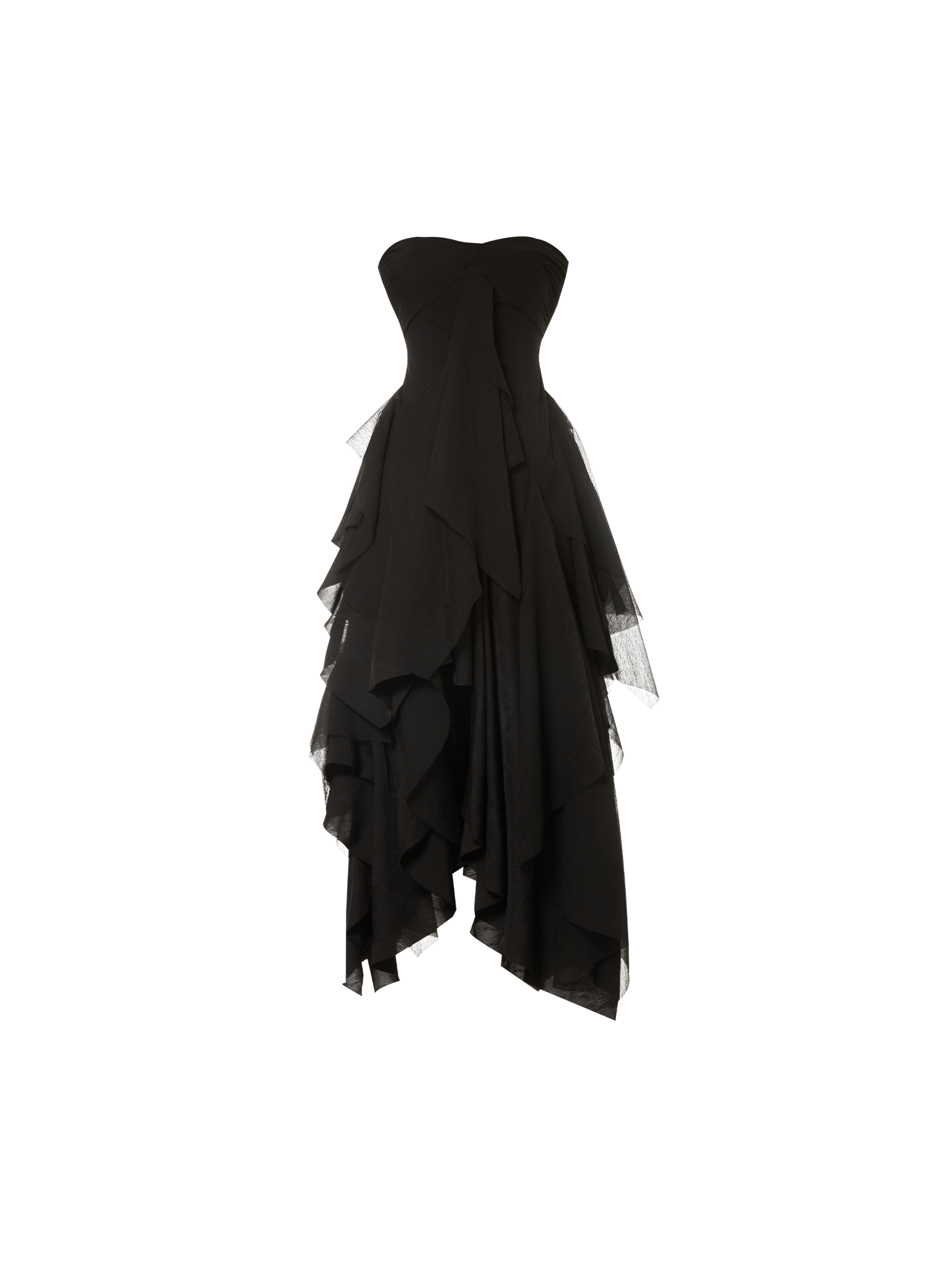 Black Layering Bandeau Dress