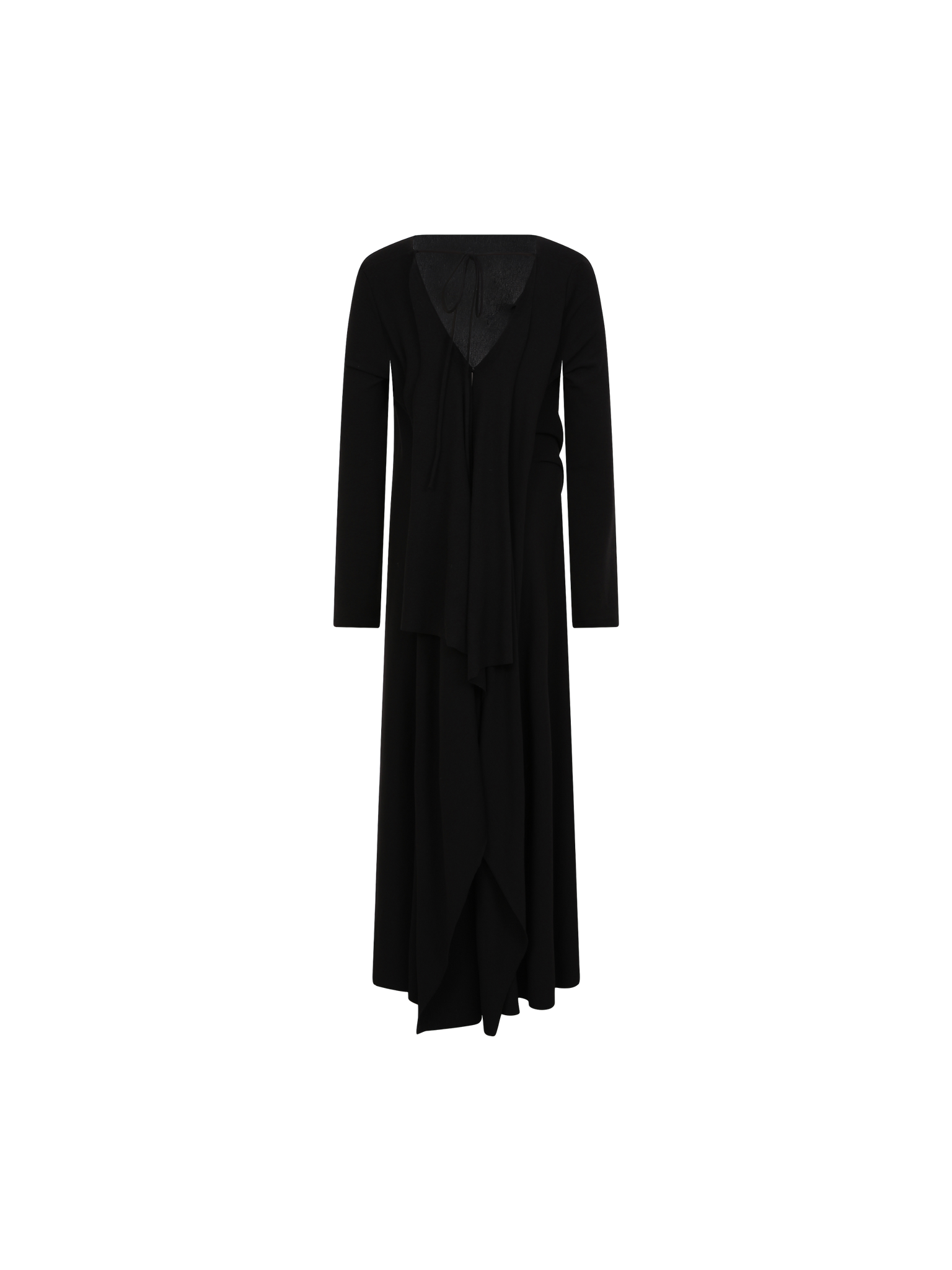 Black Knit Silhouette Long Dress
