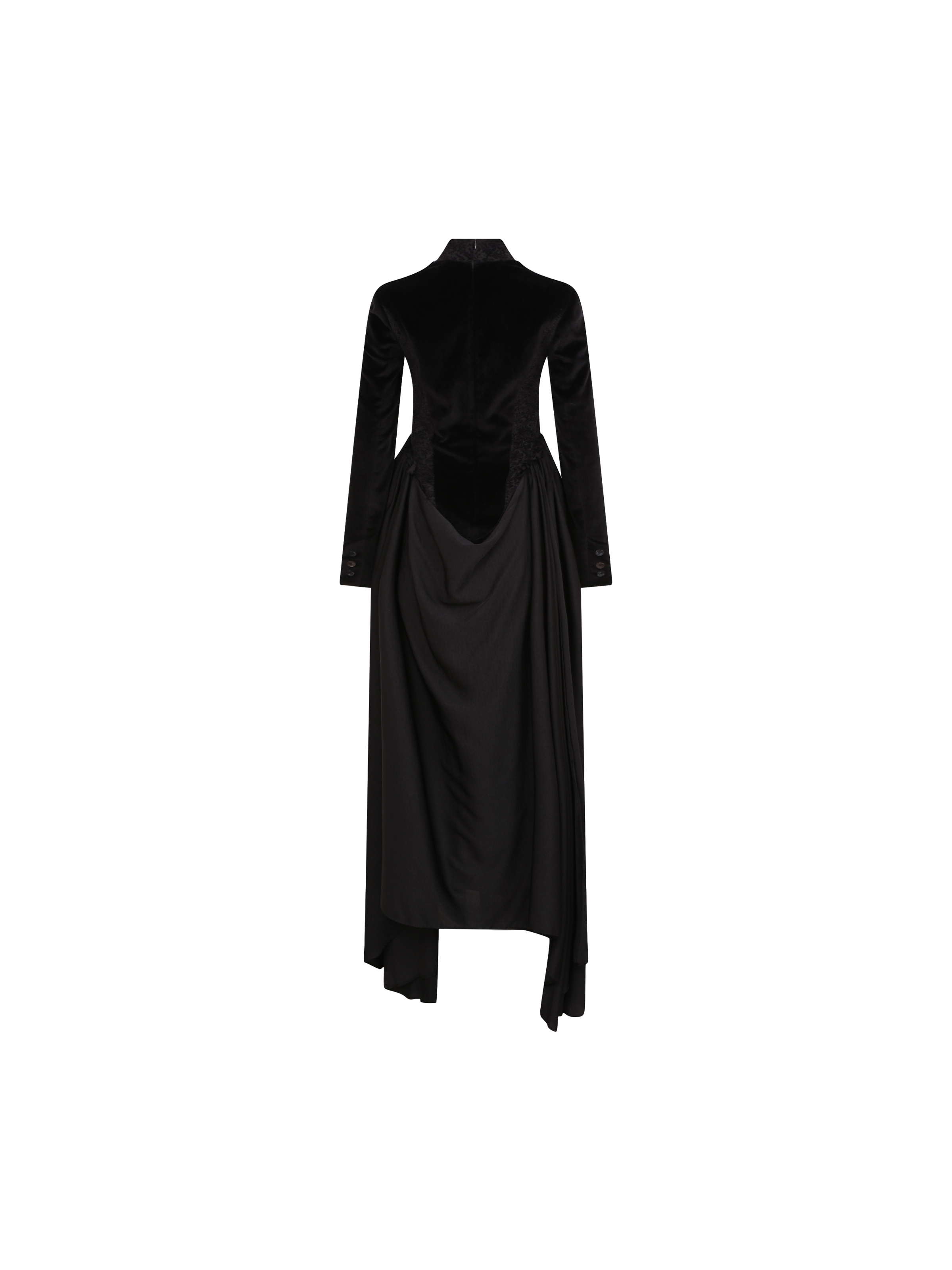 블랙 벨벳 자카드 드레스