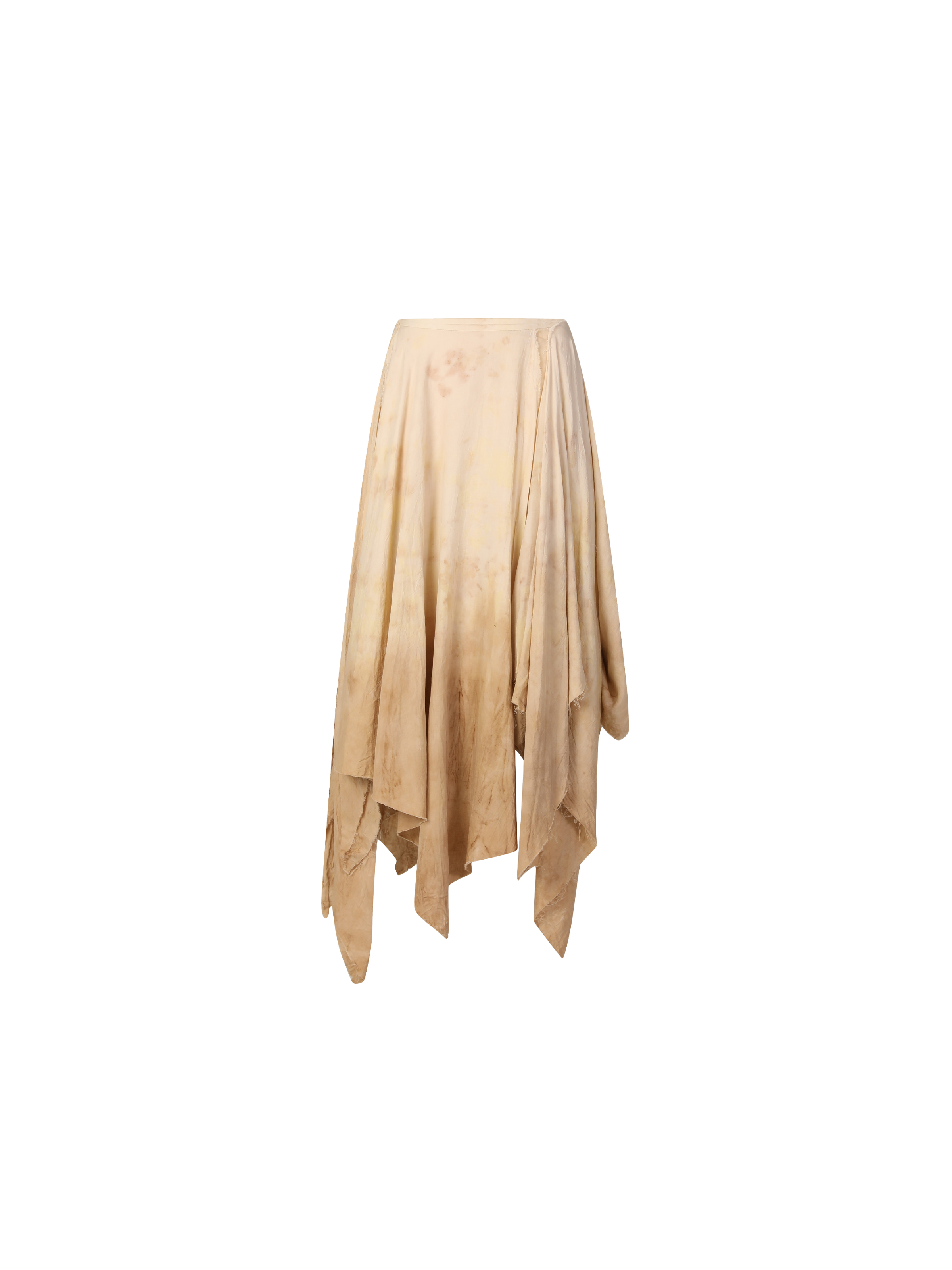 Almond Irregular layers Mid-Length Skirt